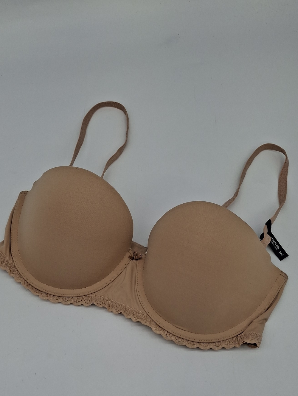 Aerie Real Happy Strapless Convertible Bra Sands Nude 36C